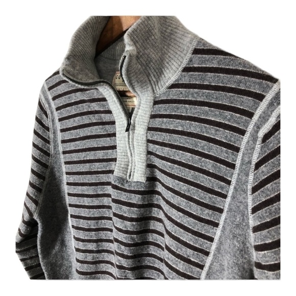 Cottonwood Vintage Grey Long Sleeve 1/4 Zip Wool Blend Sweater size XL - Picture 4 of 7